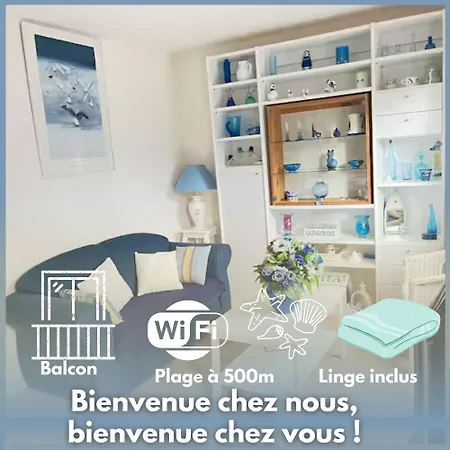 Cocon D'houlgate - A 500m De La Avec Son Balcon Vue Sur Le Jardin, 4 Couchages, Wifi Gratuite * Houlgate
